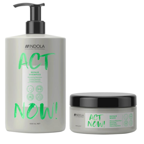 Act Now Pelo Dañado Champù 1000ml y Acondicionador 200ml