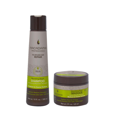 Macadamia Set Pelo dañado Champù 300ml y Mascarilla 60ml