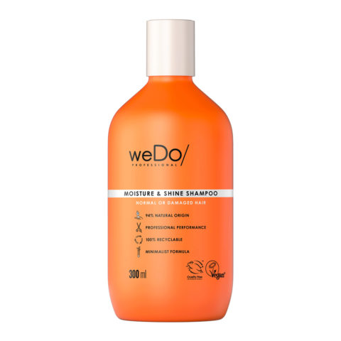weDo Moisture & Shine Champú sin sulfatos para cabello normal o dañado 300ml