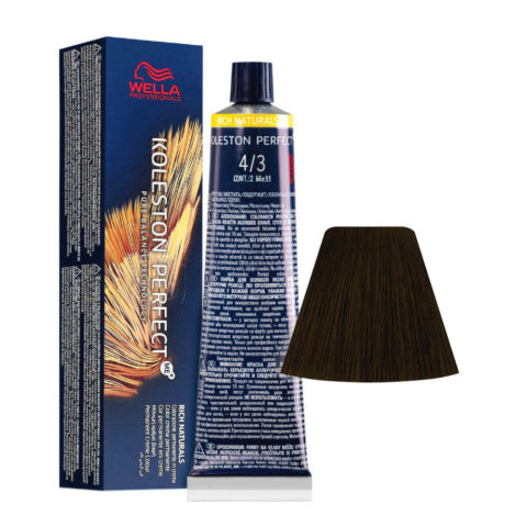 Koleston Perfect Me+ Rich Naturals 4/3 Marrón Medio Dorado 60ml  - coloración permanente