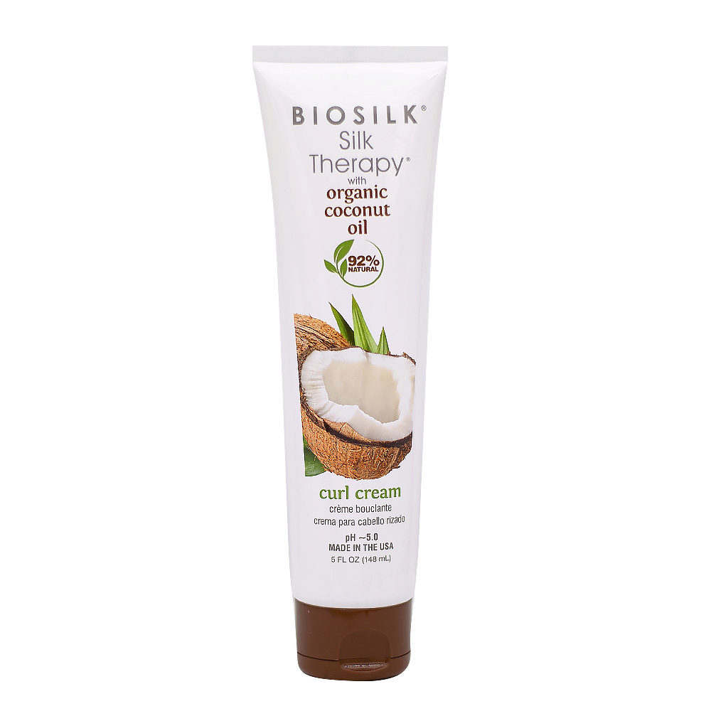 Biosilk Silk Therapy Curl Cream With Coconut Oil 148ml - crema para el cabello rizado