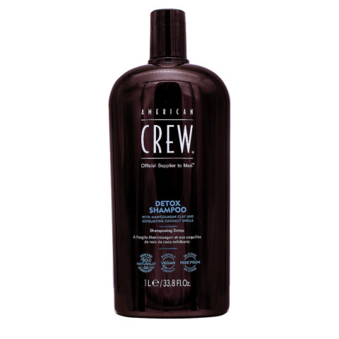 American Crew Detox Shampoo 1000ml - champú exfoliante desintoxicante