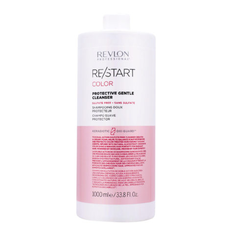 Revlon Restart Color Gentle Shampoo 1000ml - Champú Suave sin Sulfatos Cabello Teñido