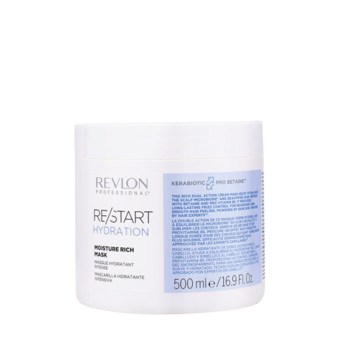 Revlon Restart Hydration Hidratante Máscara 500ml - Mascarilla Hidratante Para Cabello Seco