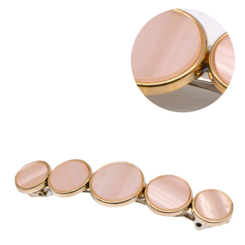VIAHERMADA Pinzas para el cabello Matic Discos de piedra rosa