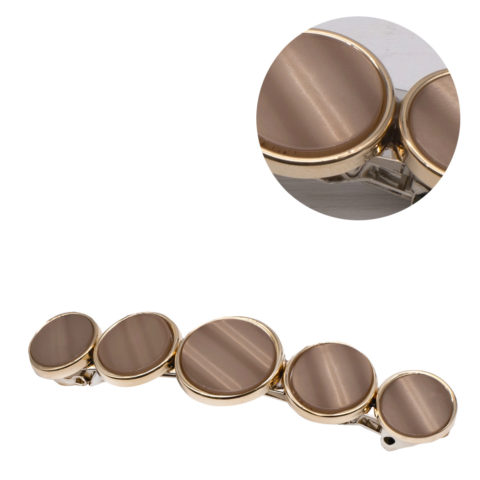 VIAHERMADA Pinzas para el cabello Matic Discos de piedra beige