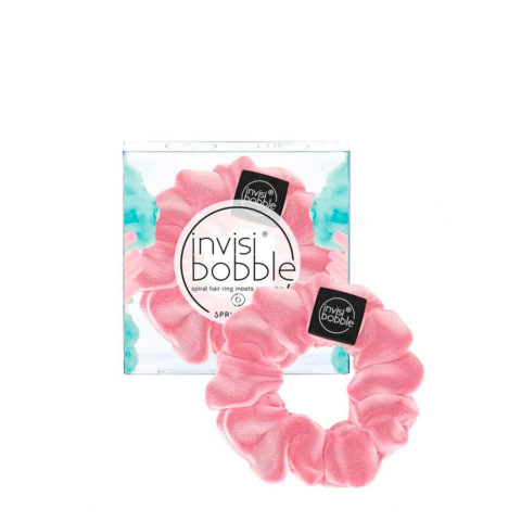 Invisibobble Sprunchie Lazo para el pelo vintage de terciopelo rosa pastel