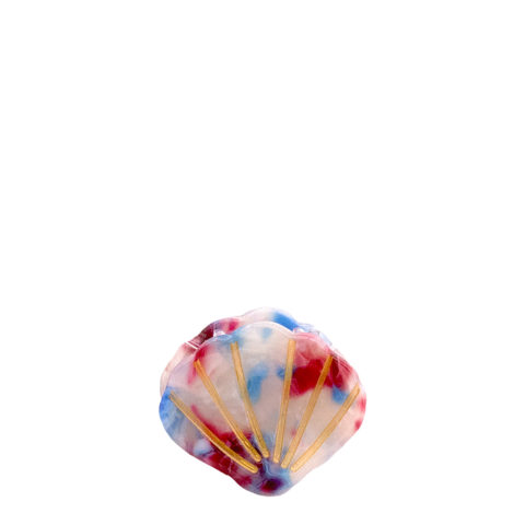 VIAHERMADA Pinzas pequeñas con carcasa multicolor sobre base blanca 2,5cm
