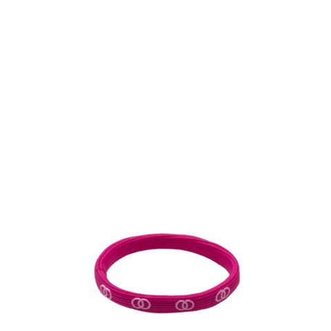 VIAHERMADA Elástico de pelo Fucsia dos círculos