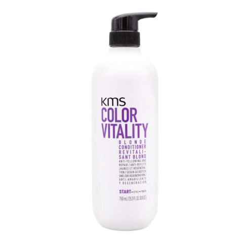 KMS Color Vitality Blonde Conditioner 750ml - acondicionador para cabello rubio natural, aclarado o con mechas