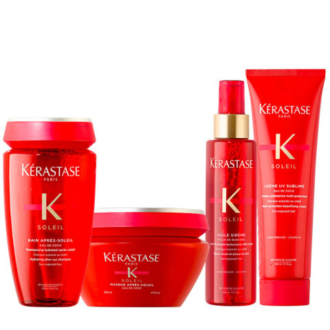 Kerastase Soleil Crème UV Sublime 150ml Shampoo Apres Soleil 250ml Masque 200ml Huile Sirène 150ml
