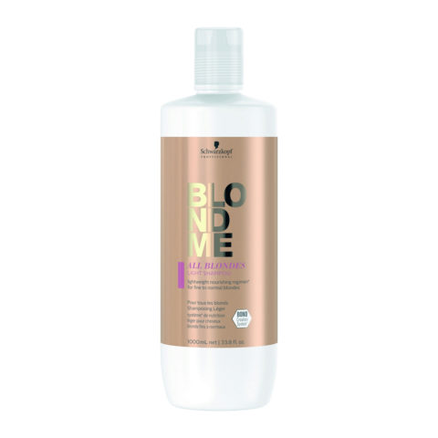 Schwarzkopf Blondme All Blondes Light Shampoo 1000ml - champú para cabellos rubios y finos