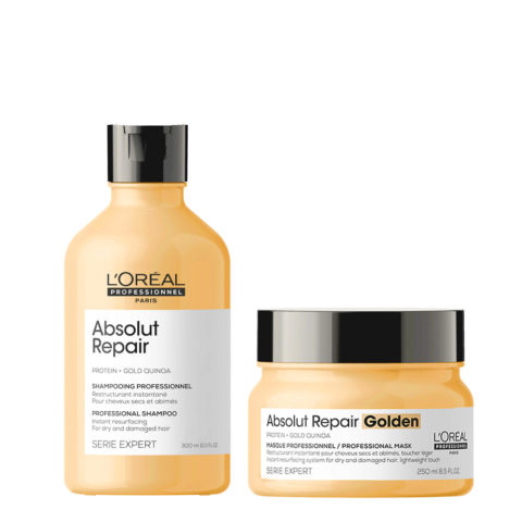 L'Oréal Professionnel Paris Serie Expert Absolut Repair Shampoo 300ml Golden Mask 250ml