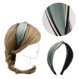 VIAHERMADA Diadema de Satén Verde