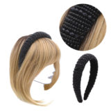 VIAHERMADA Diadema Redondeada con Piedras  y Strass Negros