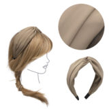 VIAHERMADA Diadema  en Tejido Beige con Nudo