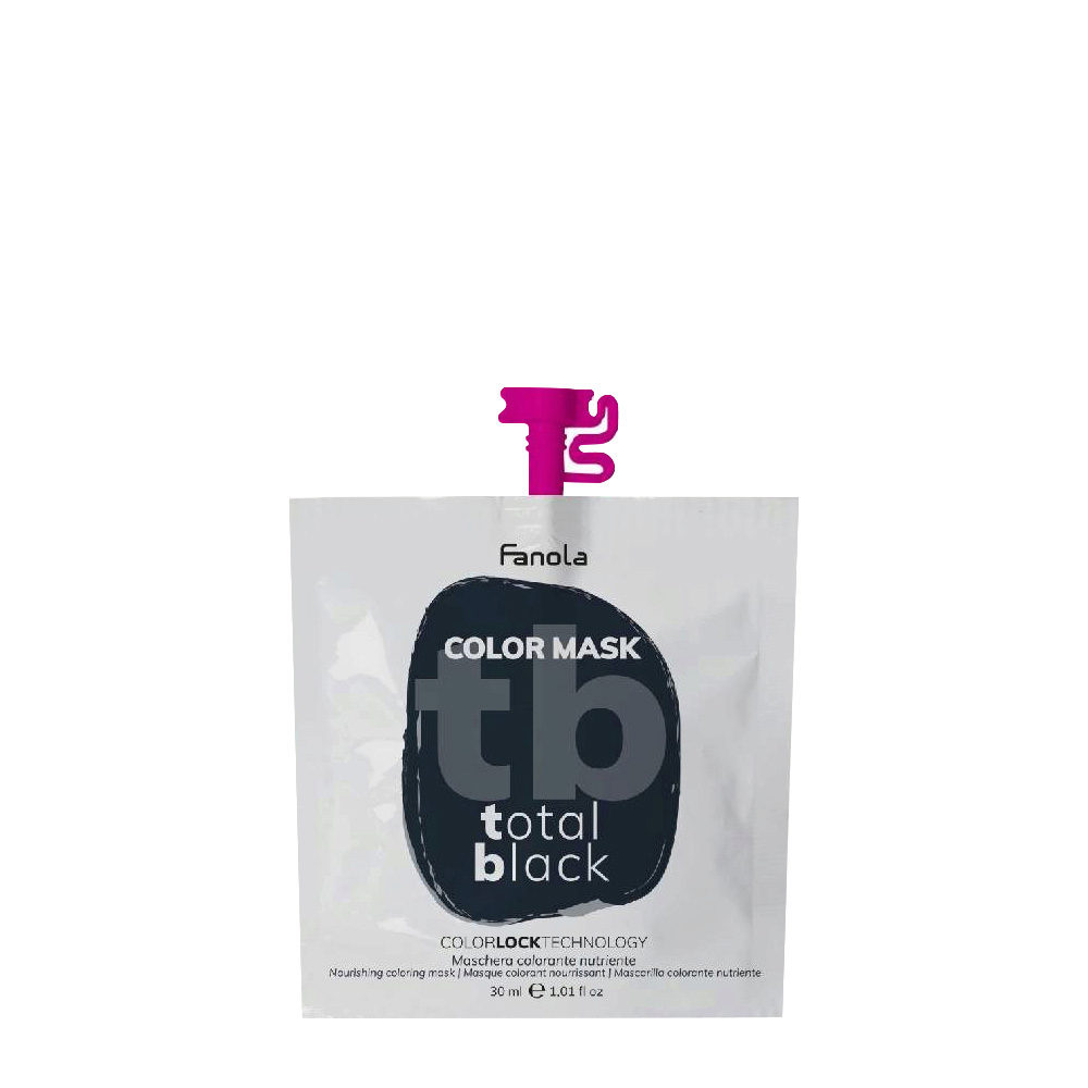 Fanola Color Mask Total Black 30ml - color negro semipermanente