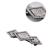 Clip para el pelo Matic con rombos de strass blancos
