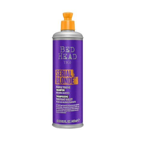 Tigi Bed Head Serial Blonde Purple Toning Shampoo 400ml - champú matizador para cabello rubio