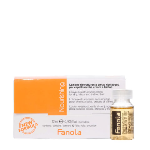 Fanola Nutri Care Lociones Reestructurantes Sin Aclarar Cabello Dañado 12x12ml