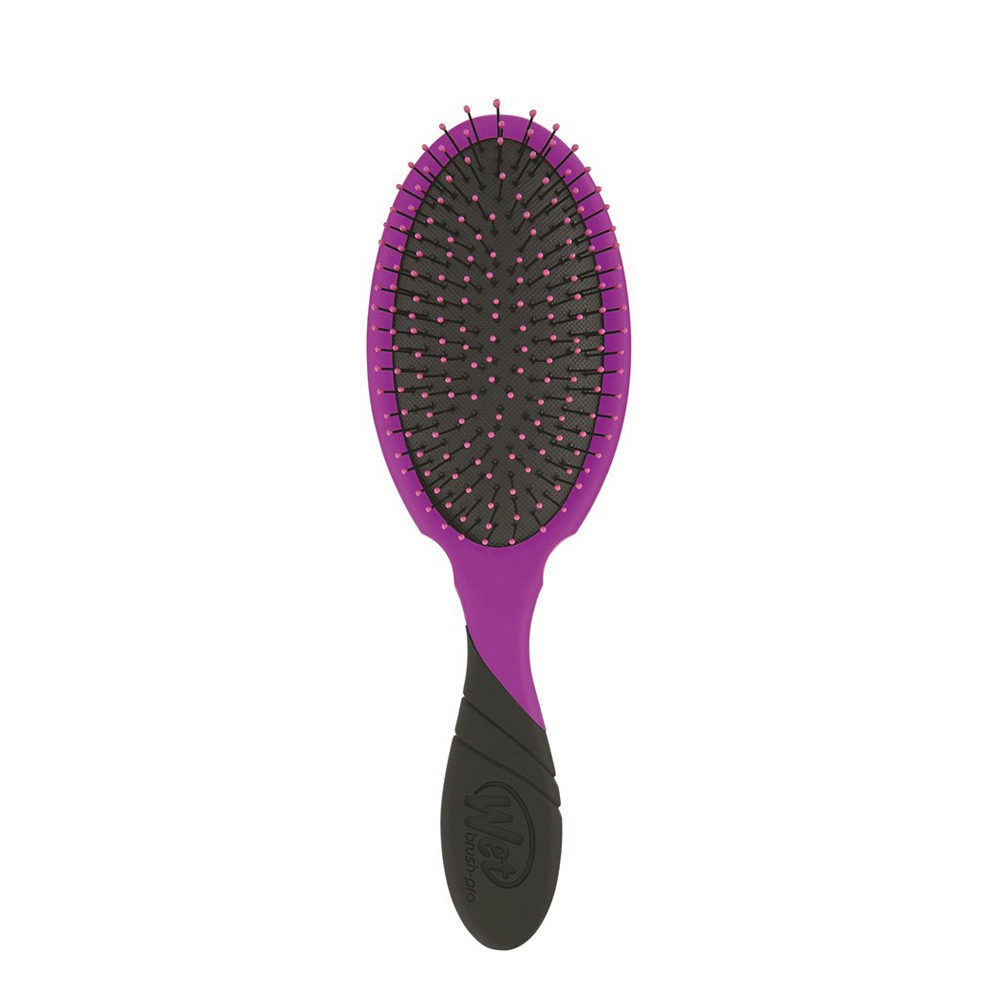 WetBrush Pro Detangler Black - cepillo violeta con mango ergonómico