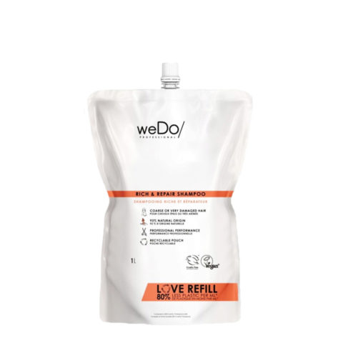 weDo Rich & Repair Shampoo Recambio 1000ml - champú para cabello encrespado