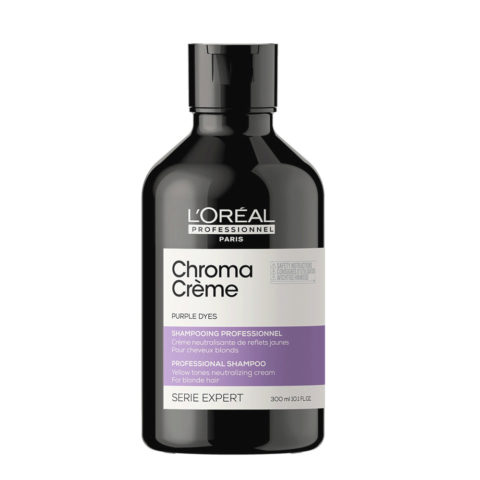 L'Oréal Professionnel Chroma Creme Purple Shampoo 300ml - champú anti-amarillo para cabello rubio