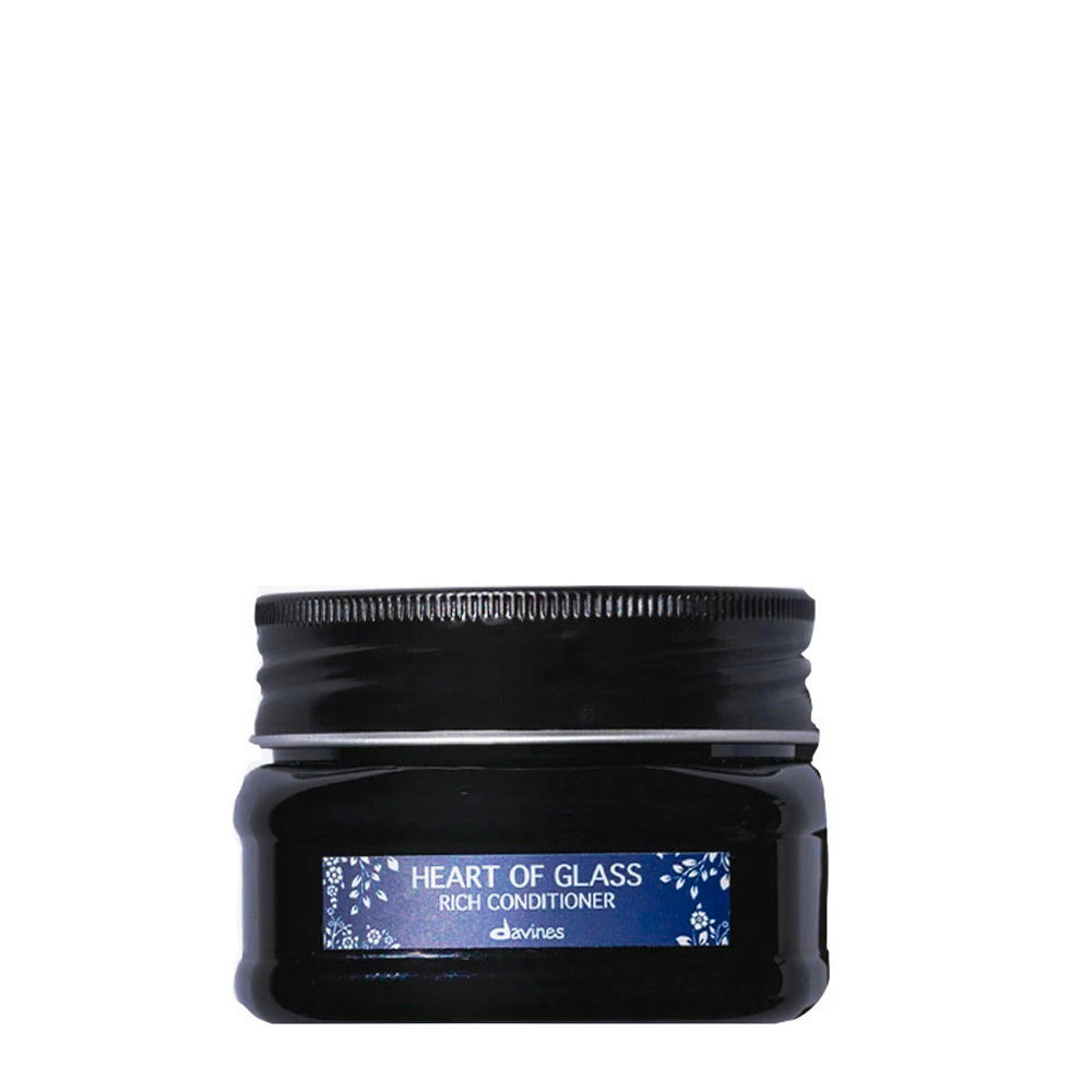 Davines Heart of Glass Rich Conditioner 90ml - acondicionador fortificante y revitalizante para cabello rubio