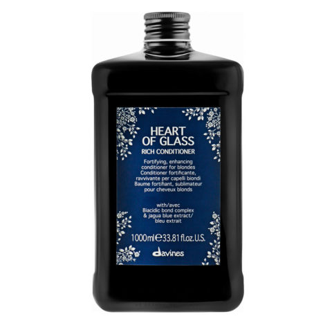 Heart of Glass Rich Conditioner 1000ml - acondicionador revitalizante para cabello rubio