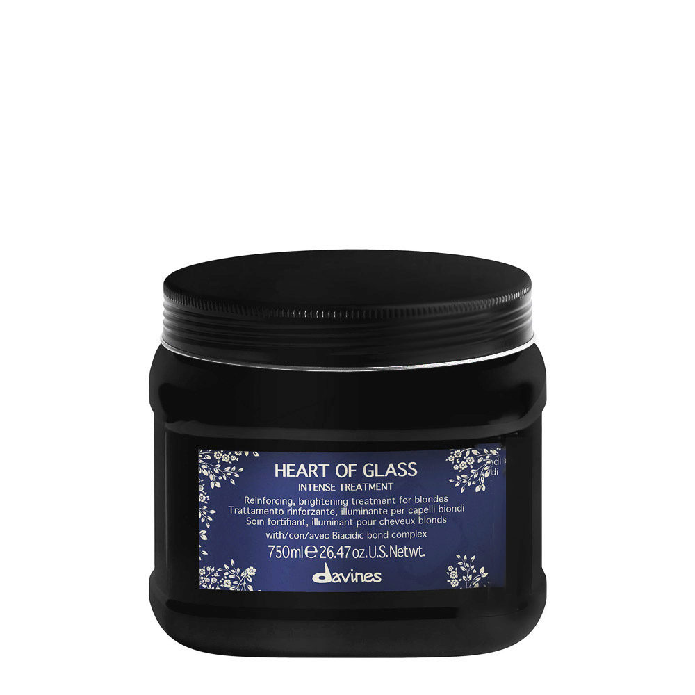Davines Heart of Glass Intense Treatment 750ml - tratamiento fortalecedor para cabello rubio
