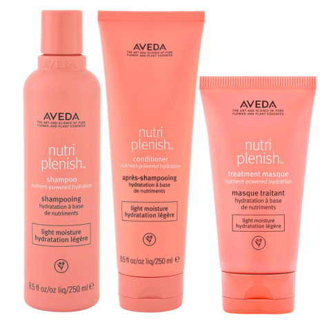Nutri Plenish Light Moisture Shampoo 250ml Conditioner 250ml Treatment Masque 150ml