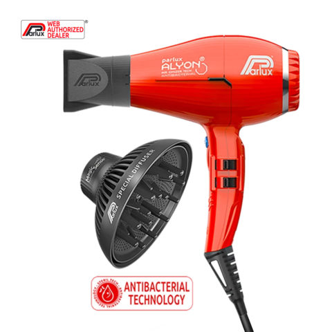 Parlux Alyon Air Ionizer Tech Eco Friendly Rojo- secador de pelo con difusor magic sense
