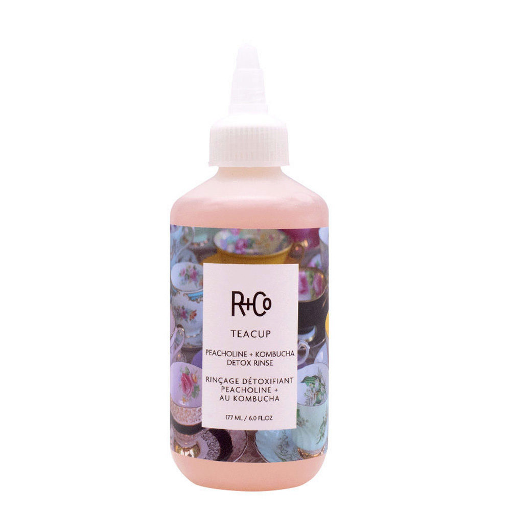 R + Co Teacup Peacholine + Kombucha Rinse 177ml - desintoxicación de la piel con kombucha