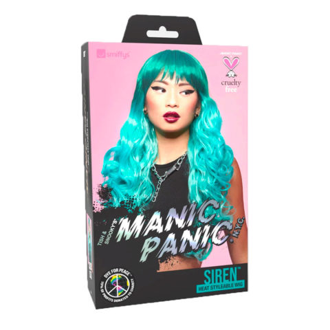 Manic Panic Mermaid Ombre Siren Peluca - peluca de color azul verdoso
