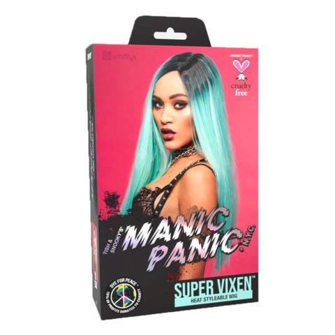 Manic Panic Peluca Sea Nymph Super Vixen - peluca verde menta pastel con raíz negra
