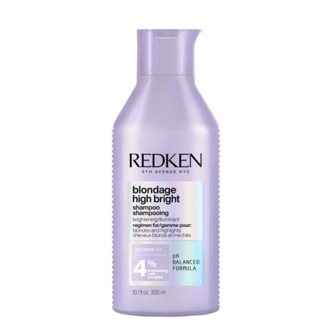 Redken Blondage High Bright Shampoo 300ml - champú para cabello rubio y brillante