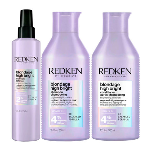 Blondage High Bright Pre-Treatment 250ml Shampoo 300ml Conditioner 300ml