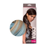 Hairdo Cola Color Splash Golden Wheat / Blue 58 cm - cola azul claro sobre rubio claro