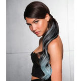 Hairdo Cola Color Splash Ginger Blonde / Blue 58 cm - cola azul sobre rubio dorado medio