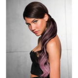 Hairdo Cola Color Splash Ebony / Lavander 58 cm - cola  lavanda sobre negro