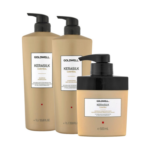 Goldwell Kerasilk Control Shampoo1000ml Conditioner1000ml Mask500ml