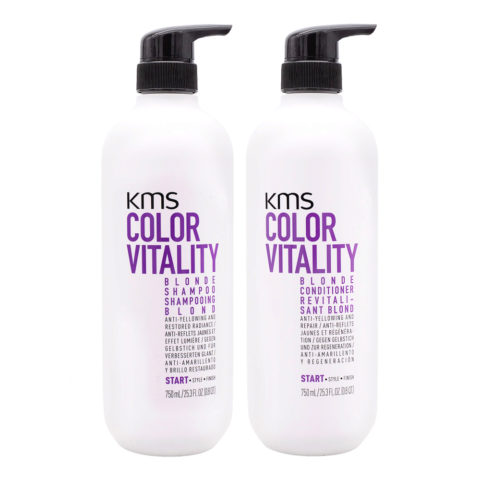 KMS Colour Vitality Blonde Shampoo 750ml Conditioner 750ml