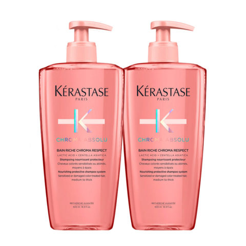 Chroma Absolu Bain Riche Chroma Shampoo 500ml x 2