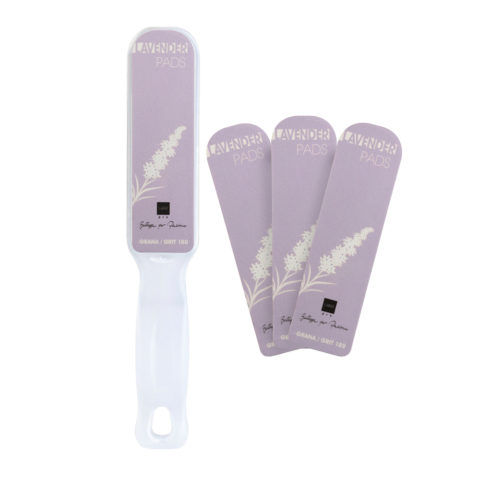 Labor Escofina de pedicura con abrasivos intercambiables G. 100/180+10 pz, aroma lavanda.