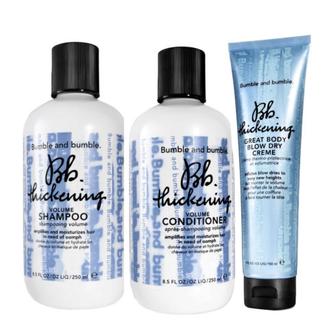 Bumble and bumble. Bb. Thickening Volume Shampoo 250ml Conditioner 250ml Blow Dry Cream 150ml