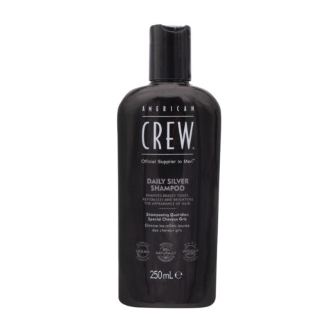 American Crew Daily Silver Shampoo 250ml - Champú de uso diario para cabello gris