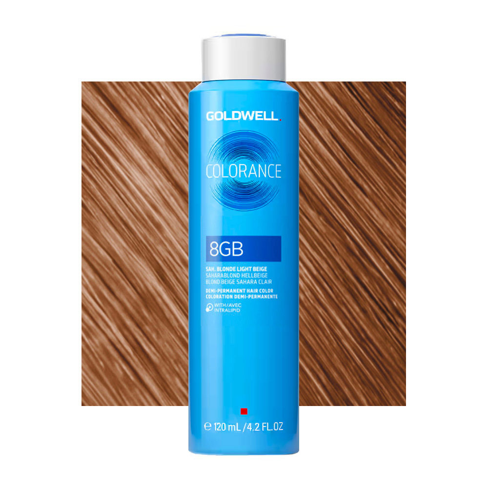8GB Rubio beige sahara claro Goldwell Colorance Warm blondes can 120ml