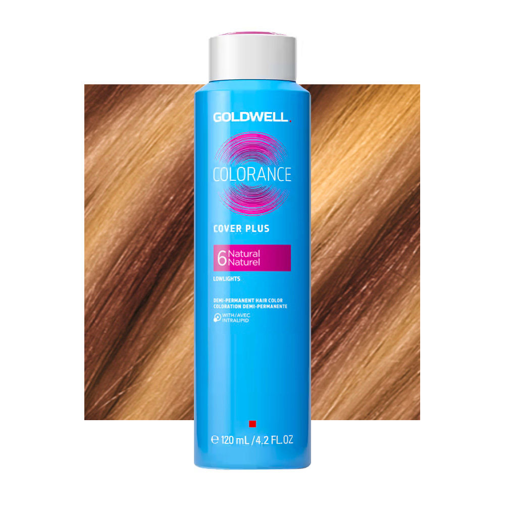 6 Natural Naturel Rubio Oscuro Goldwell Colorance Cover plus Naturals can 120ml