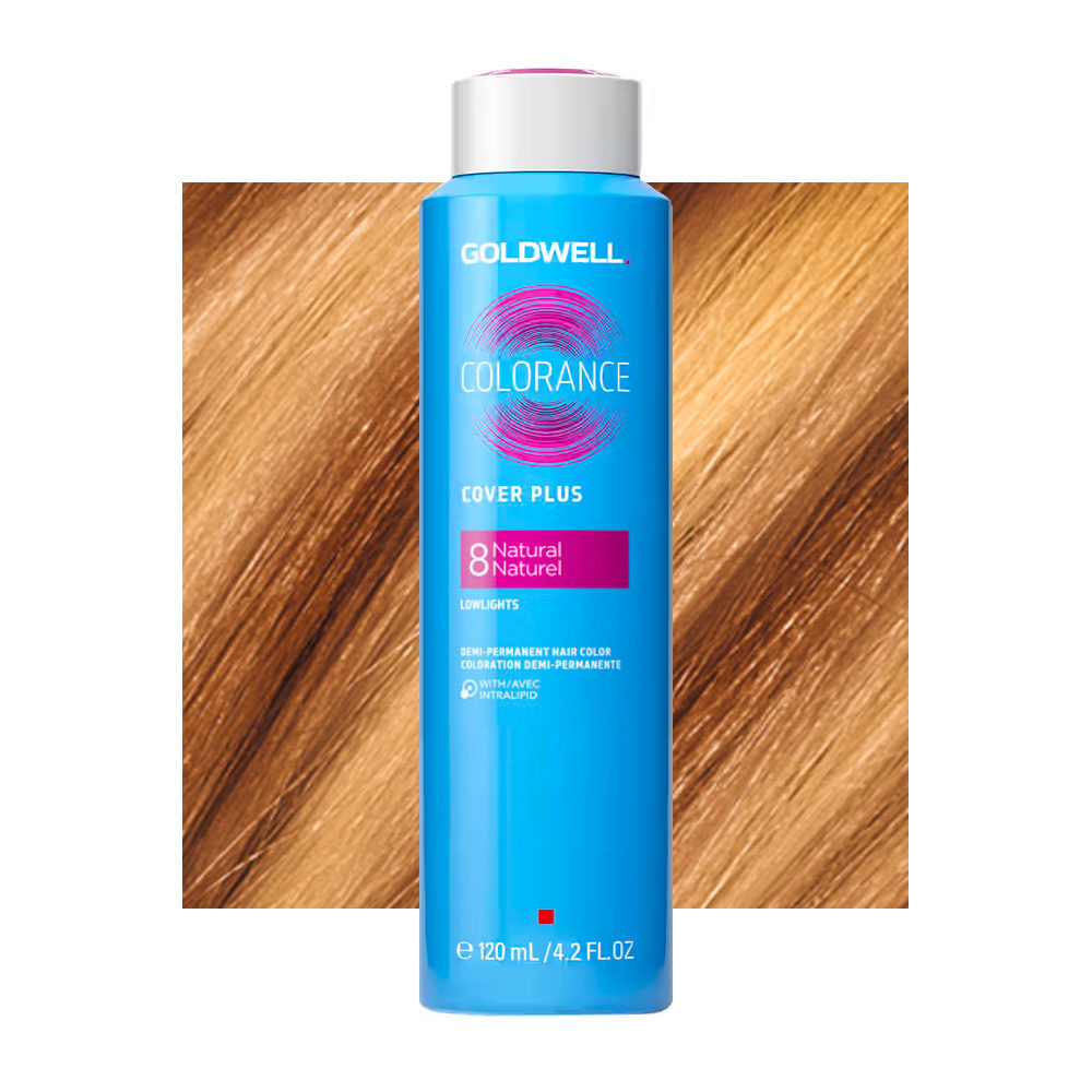 8 Natural Naturel Goldwell Colorance Cover Plus Can 120ml - rubio claro