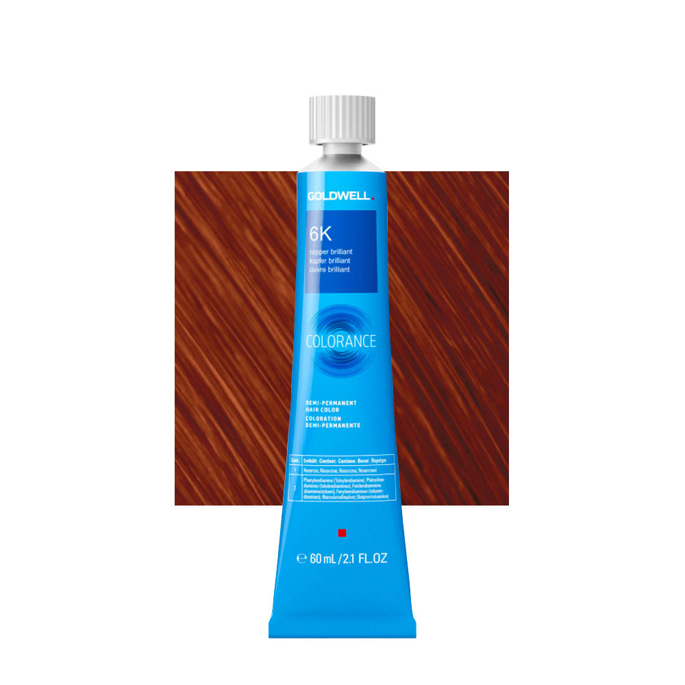 6K Cobre brillante Goldwell Colorance Warm reds tb 60ml